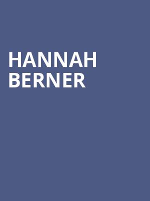 Hannah Berner, The Hall, Little Rock